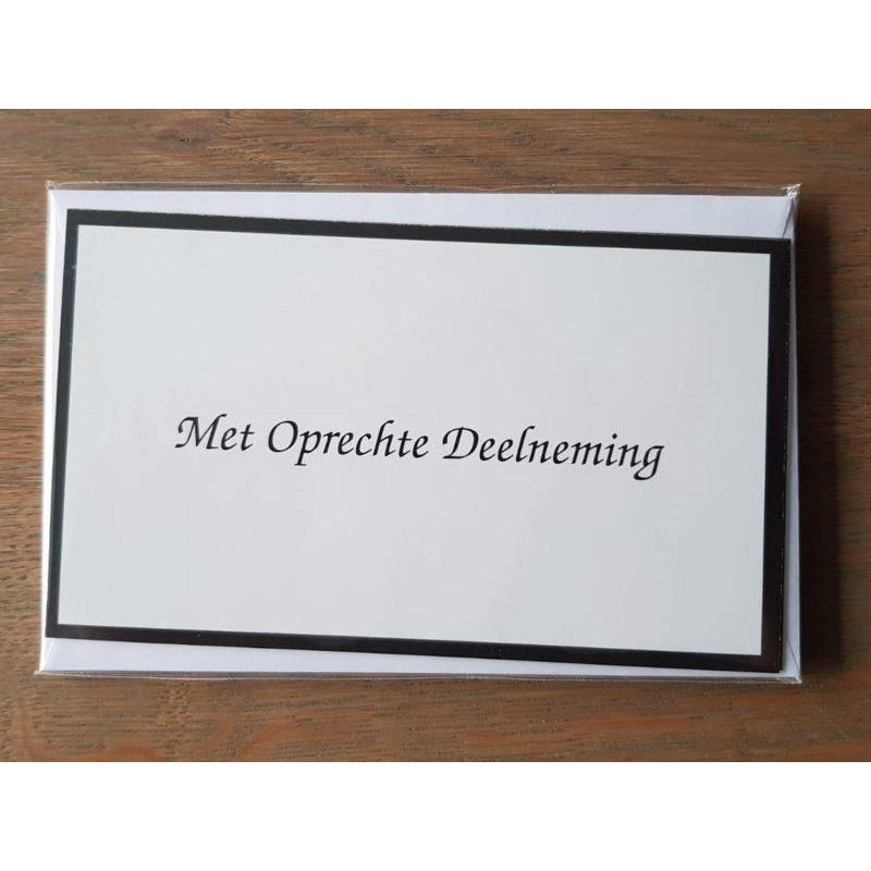 Pakje oprechte deelneming - zwarte rand - 5x